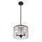 Z-Lite Glacier Pendant, 3-Light, 12.5 In.W x 9 In.H, Matte Black/Clear 1943P12-MB - alternate 4